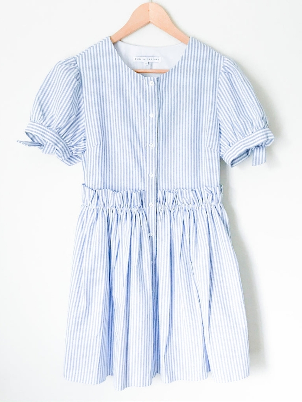 English Factory Striped Tea Dress